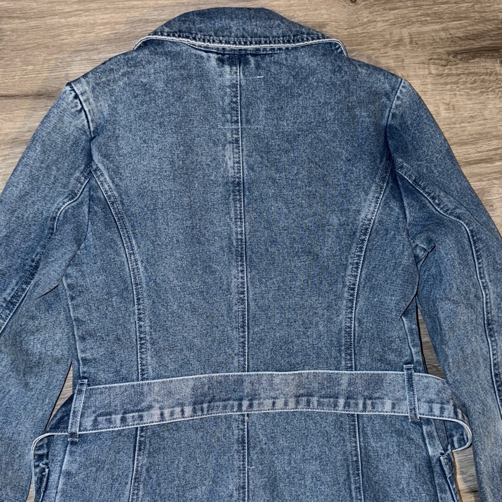 Avec Les Filles Blue Jean Jacket Coat - Picture 9 of 11